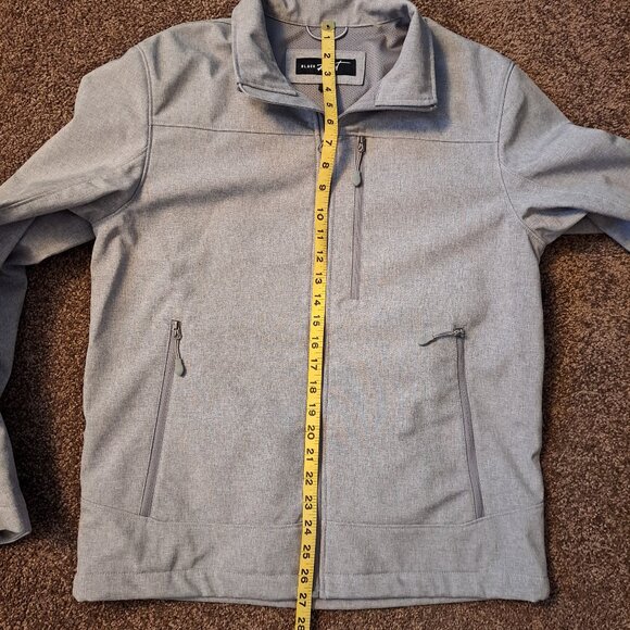 Black Rivet Soft Shell Jacket Front Full Zip Men's Small - Picture 2 of 11
